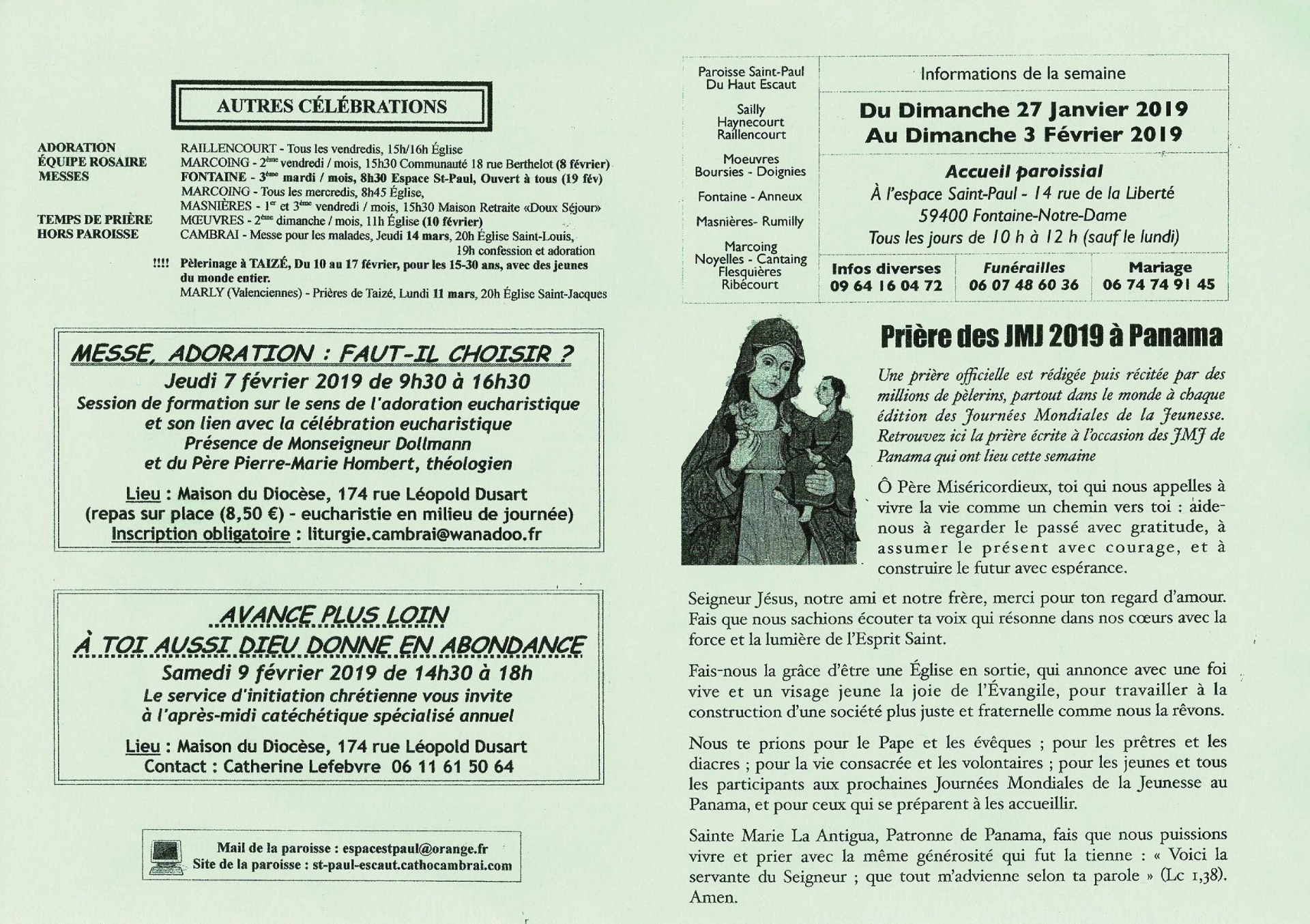 Feuille hebdo du dimanche 27 janvier 2019-1