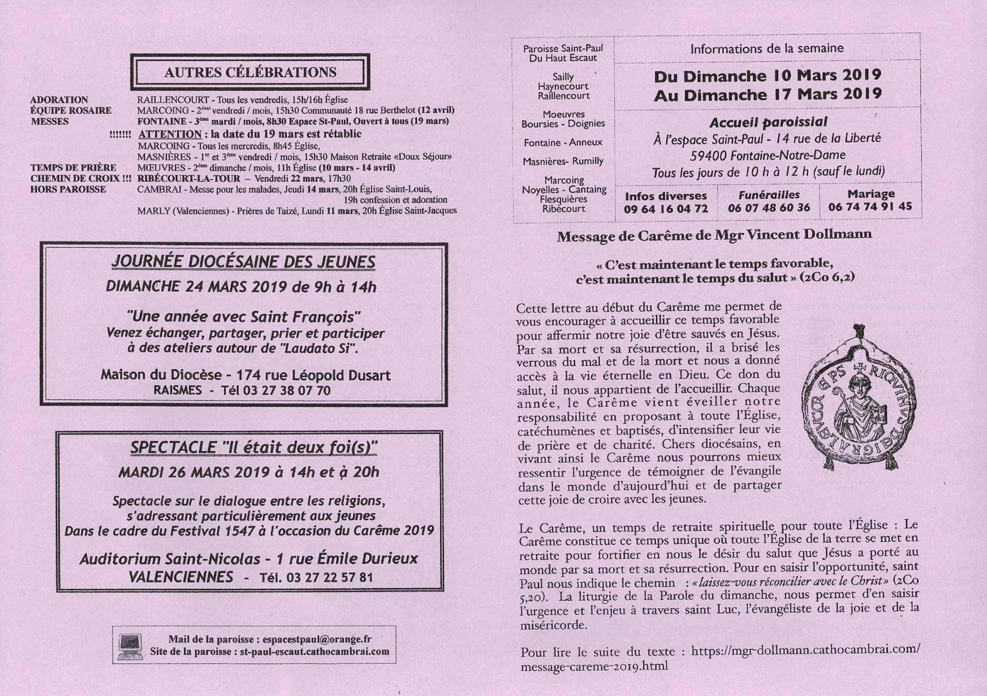 Feuille hebdo du dimanche 10 mars 2019-1