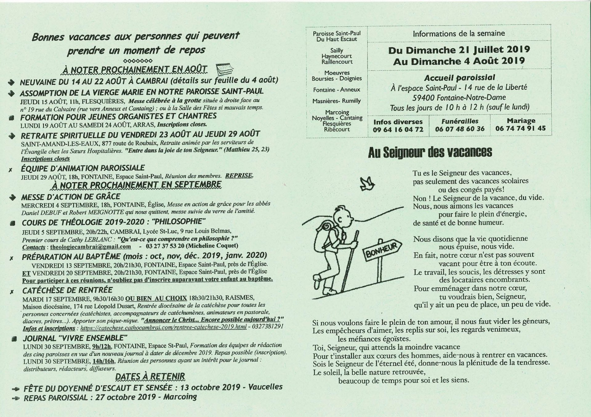 Feuille hebdo du dimanche 21 juillet 2019-1