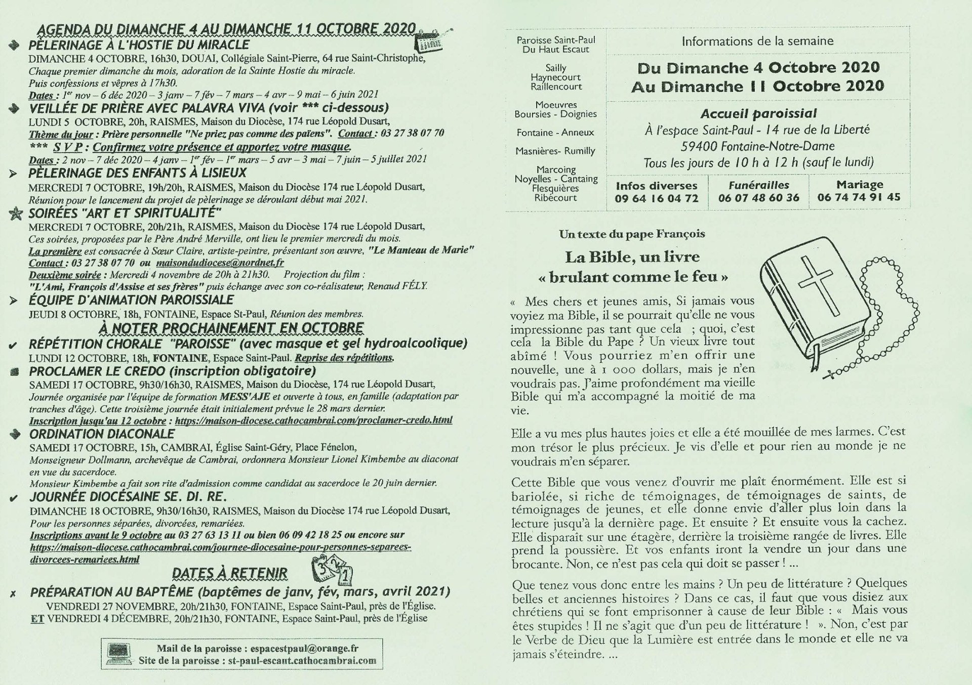 Feuille hebdo du dimanche 4 octobre 2020-1